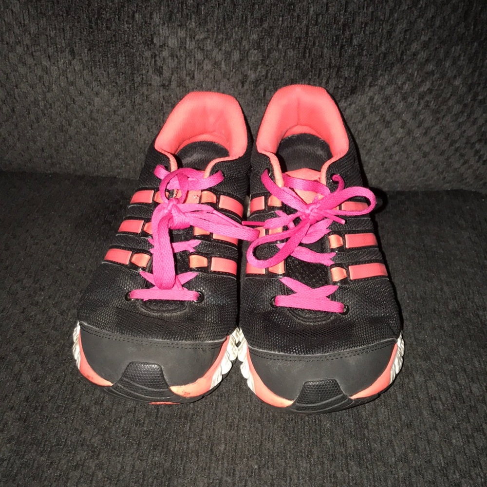 Adidas Black and Hot Pink Adiprene Running Shoes